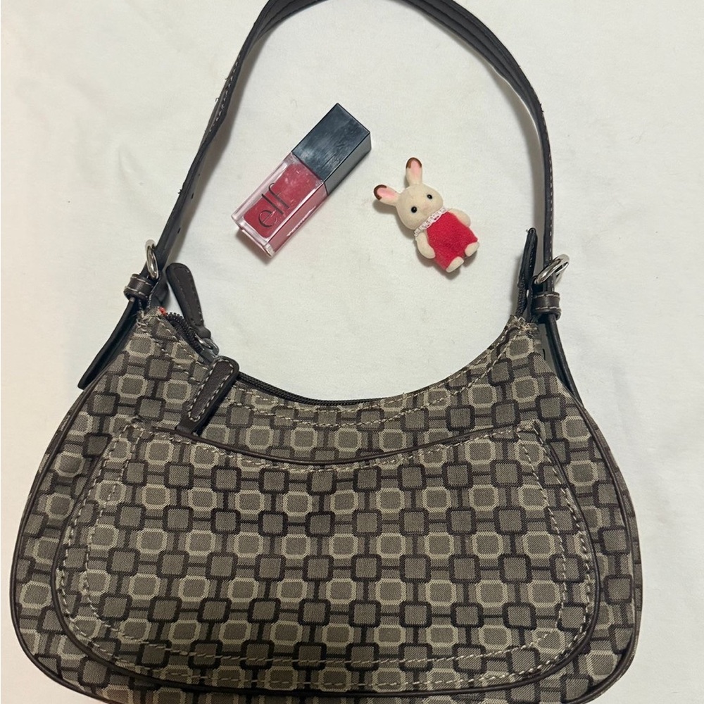 Nine West Brown Geometric Shoulder Bag